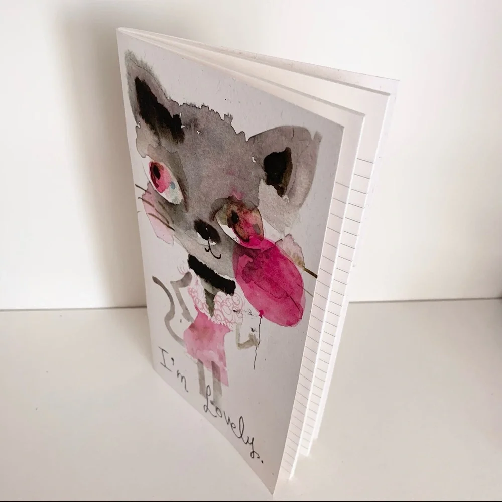 NWOT Vintage Lovely kitty notebook
